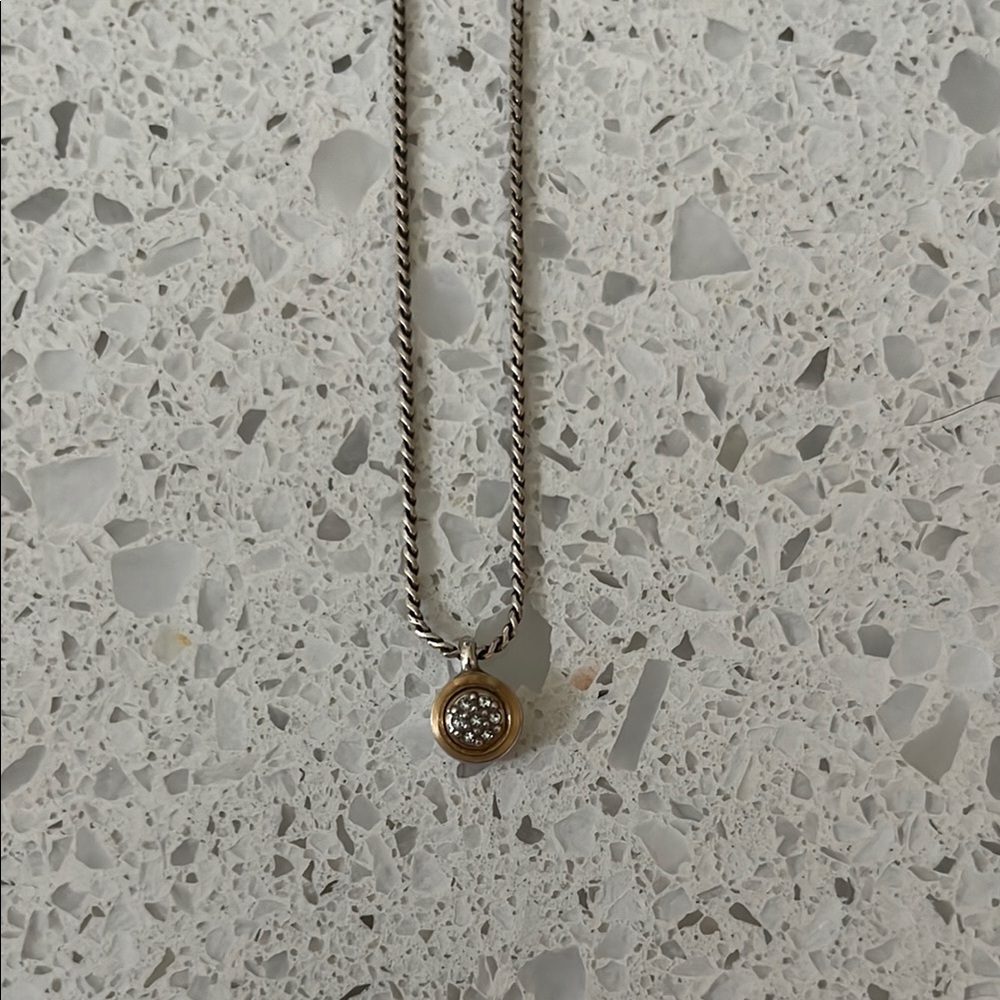Elegant Gold and Silver Pendant Necklace